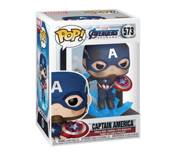 Avengers: Endgame POP! 573 Movies Vinyl figurine Captain America w/Broken Shield & Mjölnir 9 cm
