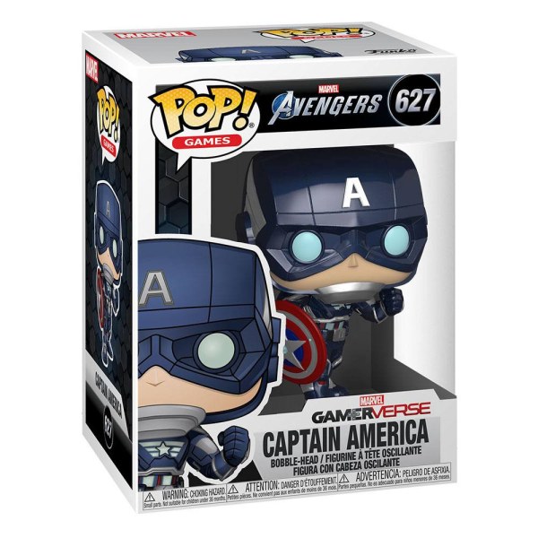 Marvel's Avengers (2020 video game) POP! 627 Marvel Vinyl Figure Captain America 9 cm