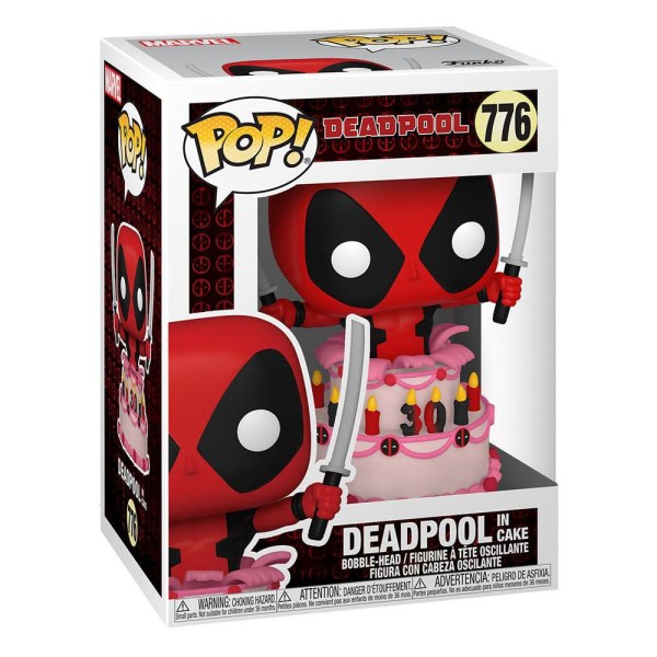 Marvel Deadpool 30th Anniversary POP! 776 Vinyl Deadpool in Cake 9 cm