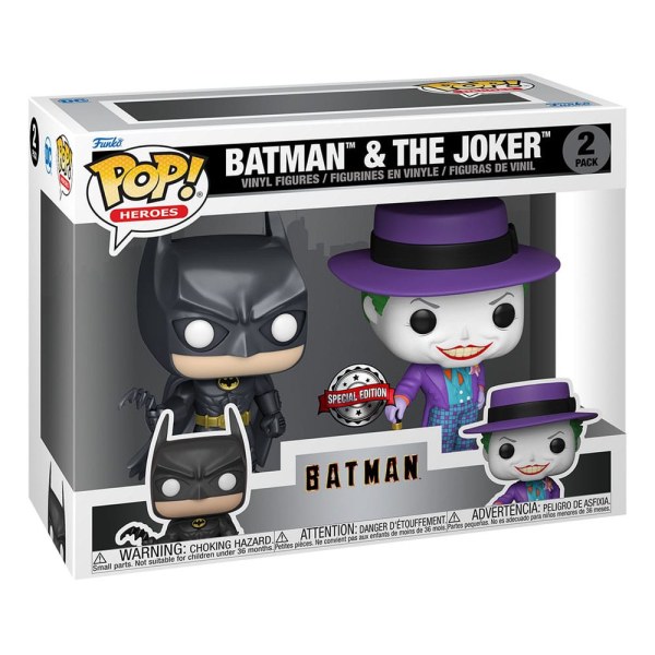 Batman (1989)pack 2 POP! Heroes Vinyl figures Batman & The Joker 9 cm