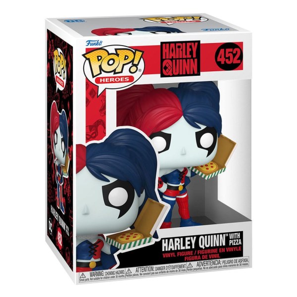 DC Comics: Harley Quinn Takeover POP! 452 Heroes Vinyl figure Harley with Pizza 9 cm