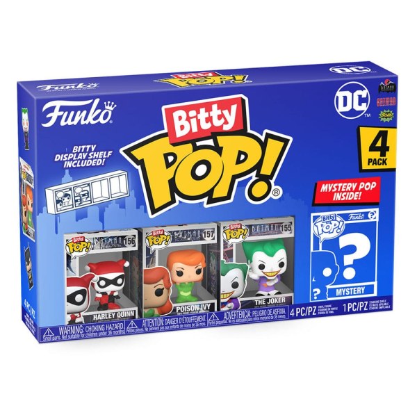 DC pack 4 Bitty POP figurines! Vinyl Harley Quinn 2.5 cm