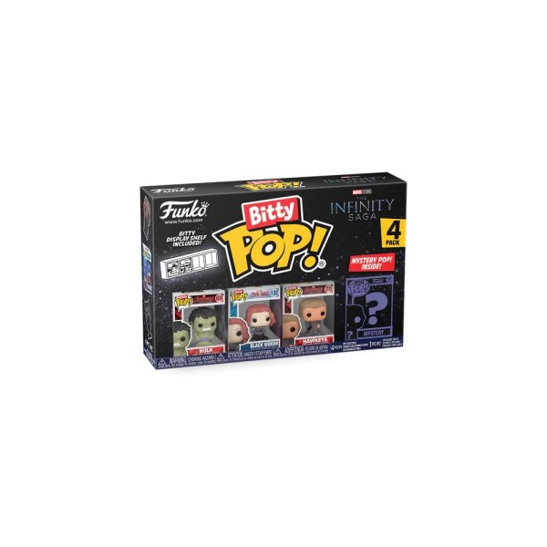 Marvel pack 4 Bitty POP figurines! Vinyl Hulk 2.5 cm