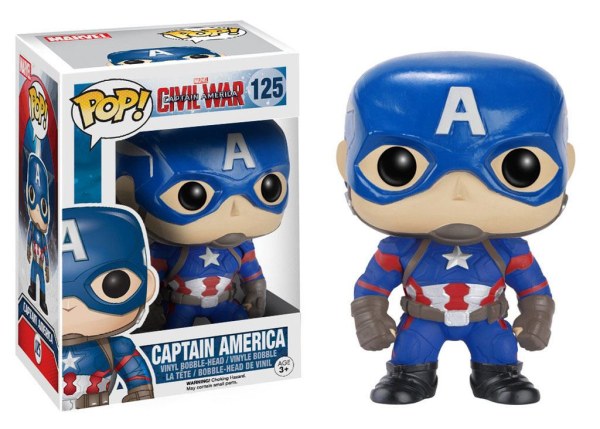 Captain America Civil War POP! 125 Vinyl Bobble Head Captain America 10 cm