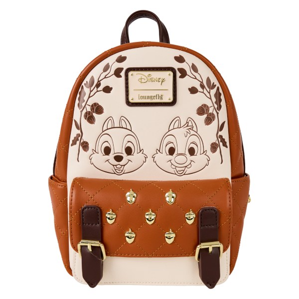 Chip and Dale acorn quilted texture mini backpack - DISNEY LOUNGEFLY