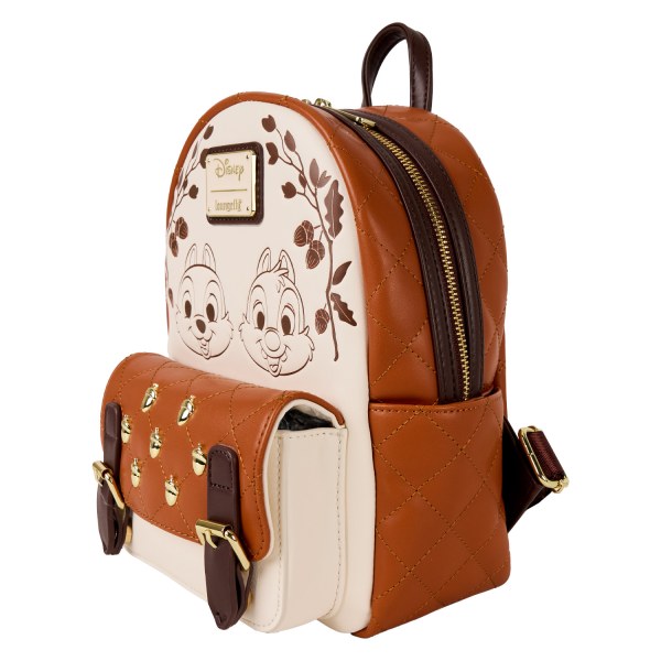 Chip and Dale acorn quilted texture mini backpack - DISNEY LOUNGEFLY