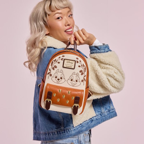 Chip and Dale acorn quilted texture mini backpack - DISNEY LOUNGEFLY