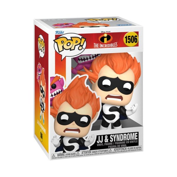 The Incredibles 20th Anniversary POP! 1506 Vinyl Figure JJ &amp; Syndrome 9 cm