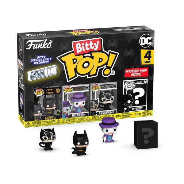 Batman 85th Anniversary pack 4 Bitty POP figurines! Vinyl Batman 2.5 cm