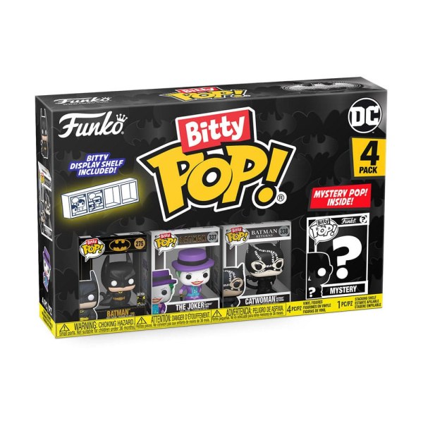 Batman 85th Anniversary pack 4 Bitty POP figurines! Vinyl Batman 2.5 cm