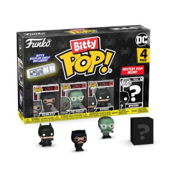 Batman 85th Anniversary pack 4 Bitty POP figurines! Vinyl Catwoman 2.5 cm