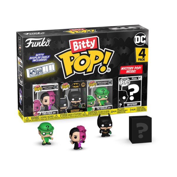 Batman 85th Anniversary pack 4 Bitty POP figurines! Vinyl Two Face 2.5 cm