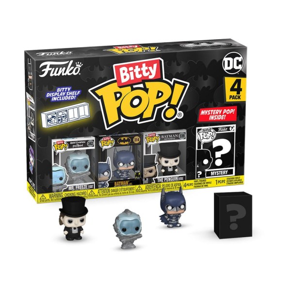 Batman 85th Anniversary pack 4 Bitty POP figurines! Vinyl Freeze 2.5 cm