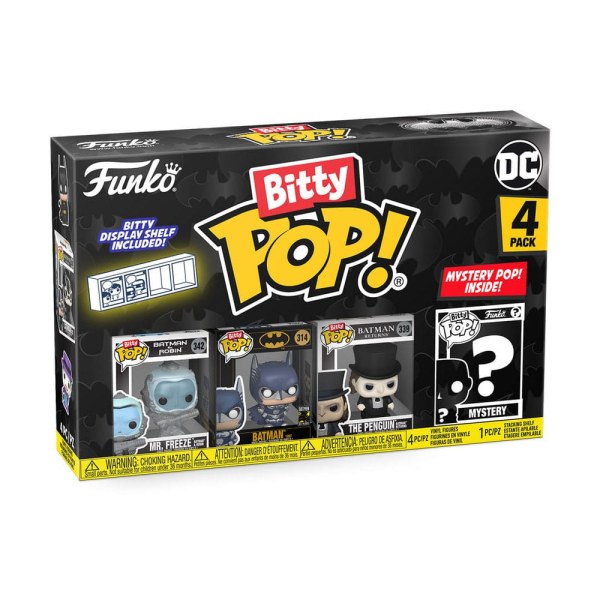 Batman 85th Anniversary pack 4 Bitty POP figurines! Vinyl Freeze 2.5 cm