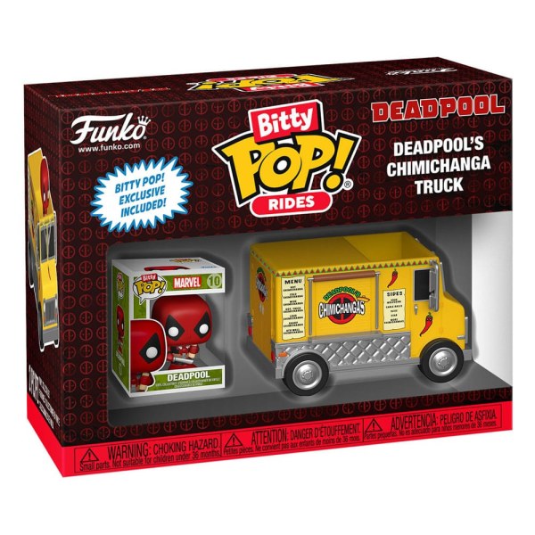 Marvel POP! Rides Vinyl Figure Deadpool w/Chimichanga Truck 1"