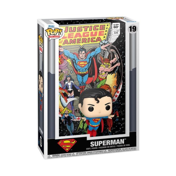 DC Comics POP! 19 Comic Cover Vinyl Figure Justice League of America Superman 9 cm