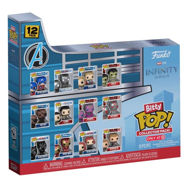 Marvel pack 12 Bitty POP figurines! Vinyl Infinity Saga 2.5 cm