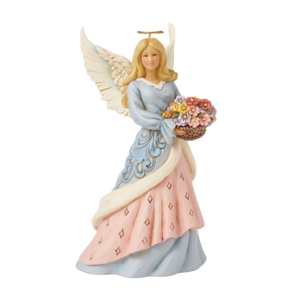ANGEL WITH FLOWER BASKET - JIM SHORE HEARTWOOD CREEK