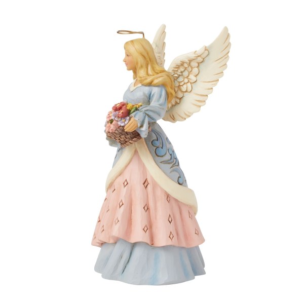 ANGEL WITH FLOWER BASKET - JIM SHORE HEARTWOOD CREEK