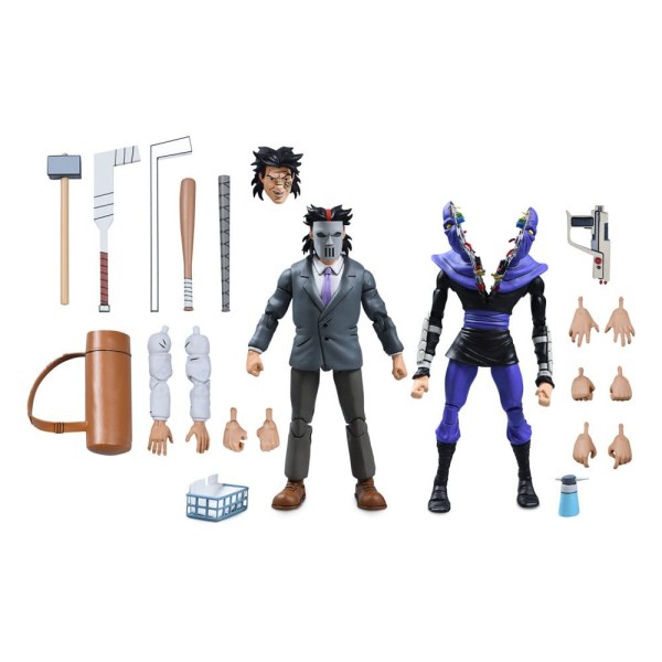 Ninja Turtles (Cartoon) pack 2 figurines Business Suit Casey Jones & Split Foot Soldier 18 cm