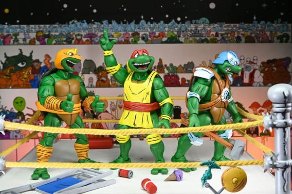 Ninja Turtles (Archie Comics) figurines Pack of 4 Stump Wrestling Turtles 18 cm