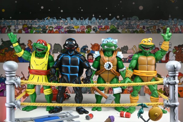 Ninja Turtles (Archie Comics) figurines Pack of 4 Stump Wrestling Turtles 18 cm
