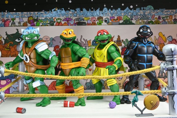 Ninja Turtles (Archie Comics) figurines Pack of 4 Stump Wrestling Turtles 18 cm