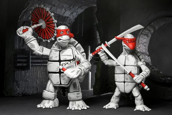 Ninja Turtles (Mirage Comics) pack of 2 Black and White First Turtles figurines 18 cm