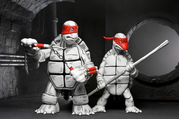 Ninja Turtles (Mirage Comics) pack of 2 Black and White First Turtles figurines 18 cm