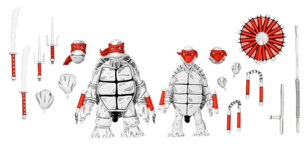 Ninja Turtles (Mirage Comics) pack of 2 Black and White First Turtles figurines 18 cm