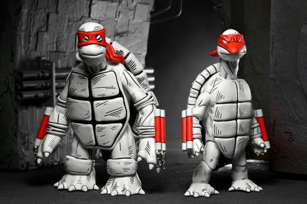 Ninja Turtles (Mirage Comics) pack of 2 Black and White First Turtles figurines 18 cm