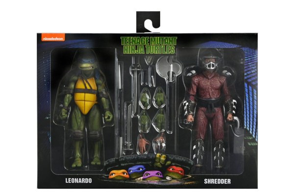 Ninja Turtles (1990 Movie) Roof Top Battle Shredder vs Leo figurine 18 cm