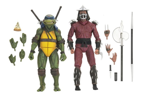 Ninja Turtles (1990 Movie) Roof Top Battle Shredder vs Leo figurine 18 cm