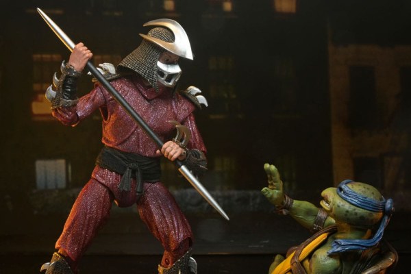 Ninja Turtles (1990 Movie) Roof Top Battle Shredder vs Leo figurine 18 cm