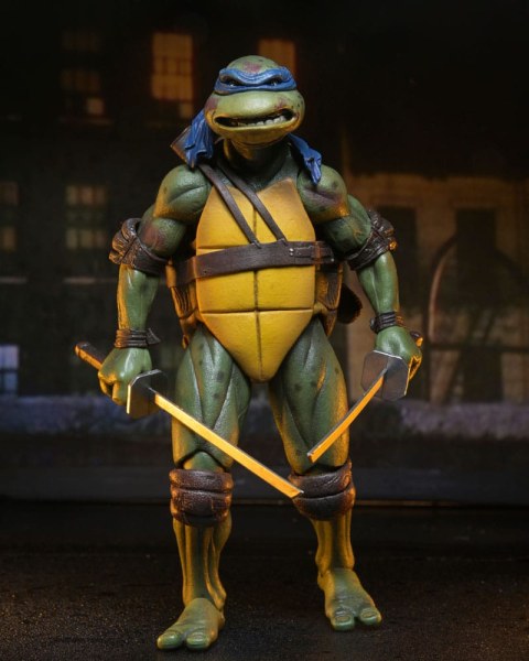 Ninja Turtles (1990 Movie) Roof Top Battle Shredder vs Leo figurine 18 cm