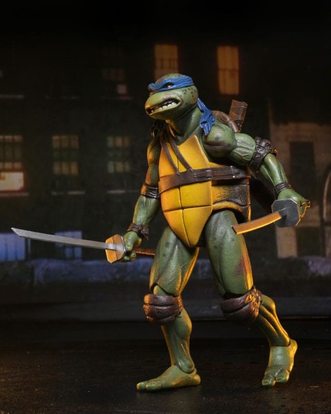 Ninja Turtles (1990 Movie) Roof Top Battle Shredder vs Leo figurine 18 cm