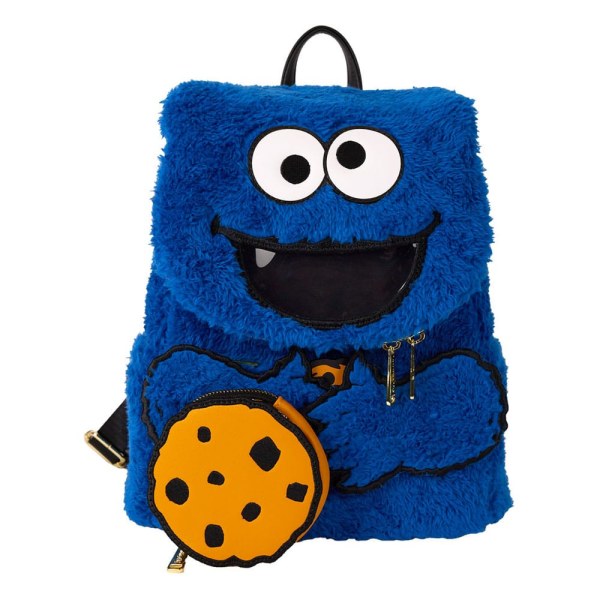 1, Sesame Street by Loungefly Plush Mini Cookie Monster Backpack