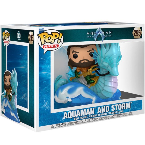 POP! 295 figure Ride Deluxe DC Comics Aquaman and the Lost Kingdom Aquaman on Storm