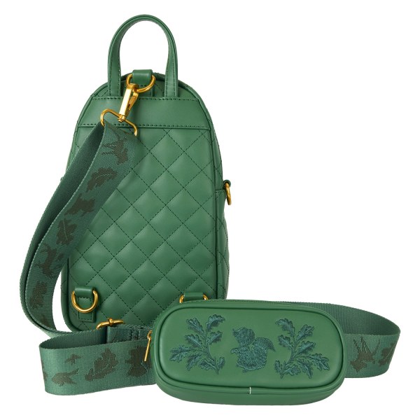 Bambi quilted texture convertible sling crossbody bag with coin bag - DISNEY LOUNGEFLY