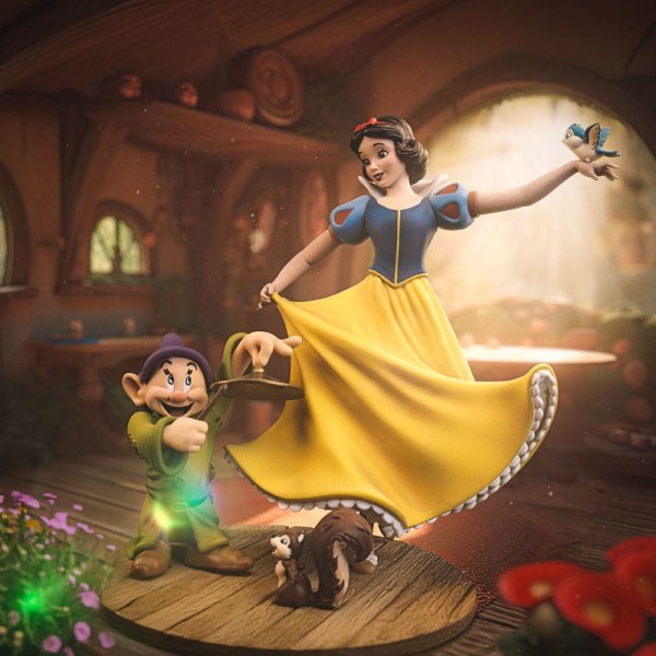 Snow White and the Seven Dwarfs Statuette 1/10 Art Scale Snow White and Dopey 21 cm