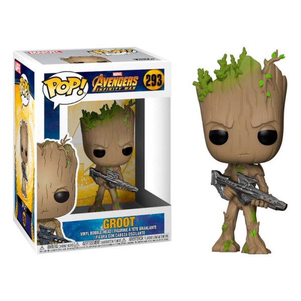 POP! 293 figure Marvel Avengers Infinity War Teen Groot with Gun
