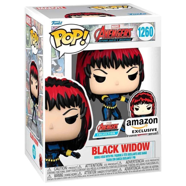 POP! 1260 figure Marvel Avengers 60th Anniversary Comic Black Widow with Pin Exclusive