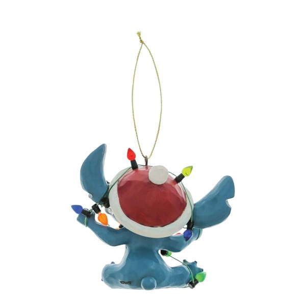 Stitch Wrapped in Christmas lights - Hanging Ornament - DISNEY TRADITIONS