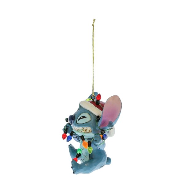 Stitch Wrapped in Christmas lights - Hanging Ornament - DISNEY TRADITIONS