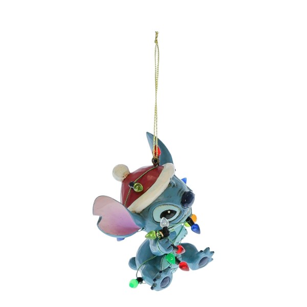 Stitch Wrapped in Christmas lights - Hanging Ornament - DISNEY TRADITIONS