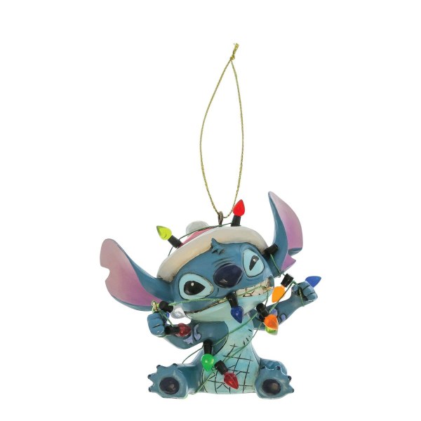 Stitch Wrapped in Christmas lights - Hanging Ornament - DISNEY TRADITIONS