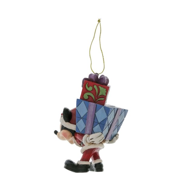 MICKEY WITH GIFTS ON BACK Hanging Ornament - DISNEY TRADITIONS