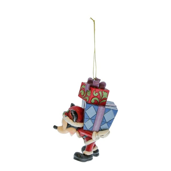 MICKEY WITH GIFTS ON BACK Hanging Ornament - DISNEY TRADITIONS