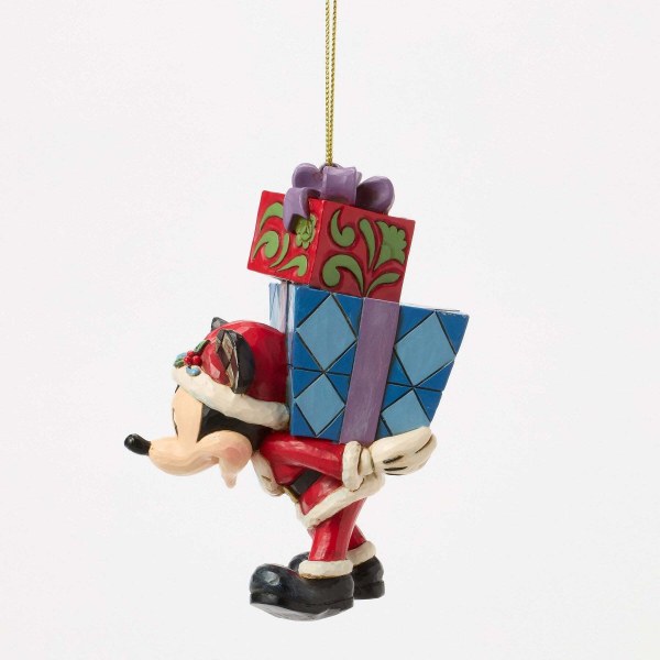 MICKEY WITH GIFTS ON BACK Hanging Ornament - DISNEY TRADITIONS