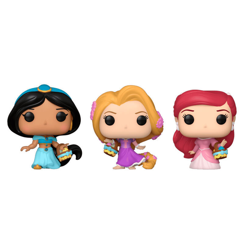 Carrot Pocket POP blister 3 figures Disney Princess Rapunzel Ariel Jasmin easter